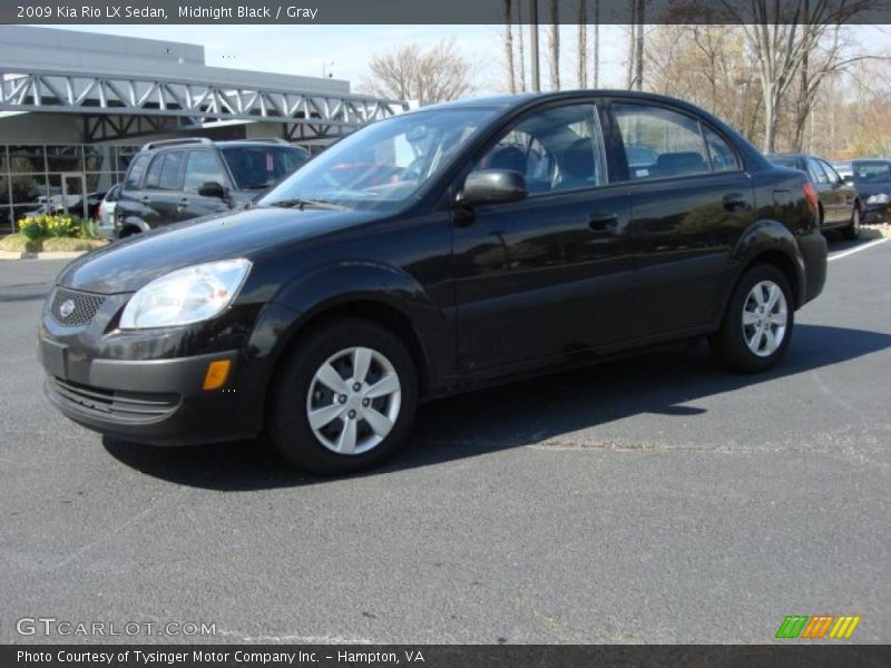 Midnight Black / Gray 2009 Kia Rio LX Sedan