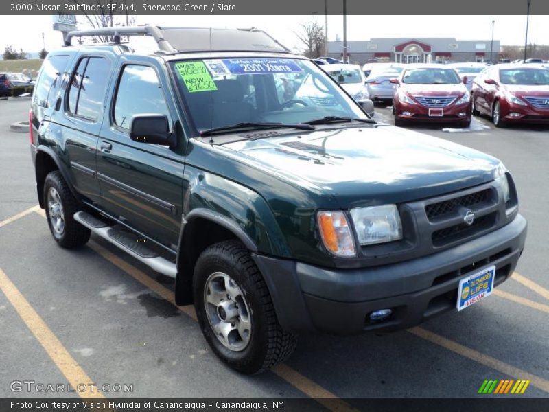 Sherwood Green / Slate 2000 Nissan Pathfinder SE 4x4