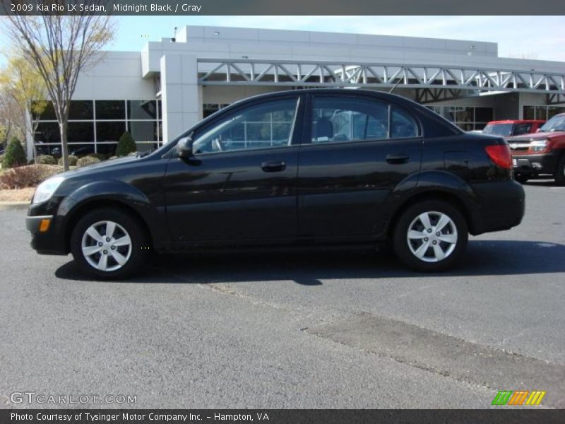 Midnight Black / Gray 2009 Kia Rio LX Sedan