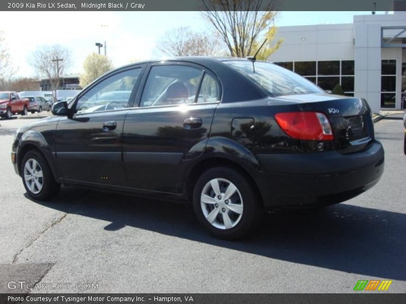 Midnight Black / Gray 2009 Kia Rio LX Sedan