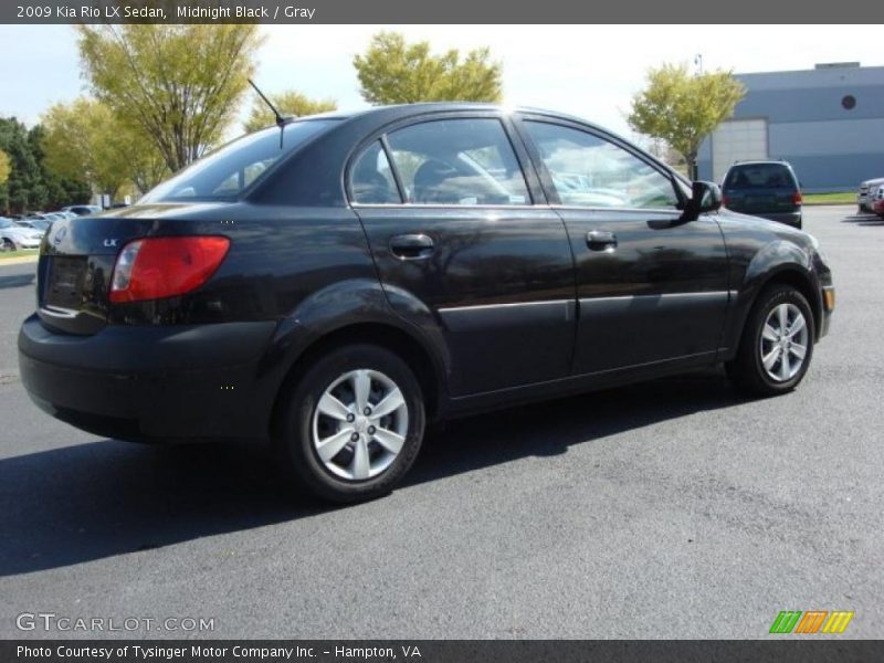 Midnight Black / Gray 2009 Kia Rio LX Sedan