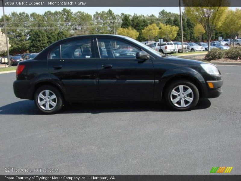 Midnight Black / Gray 2009 Kia Rio LX Sedan