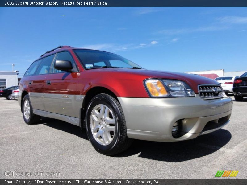 Regatta Red Pearl / Beige 2003 Subaru Outback Wagon