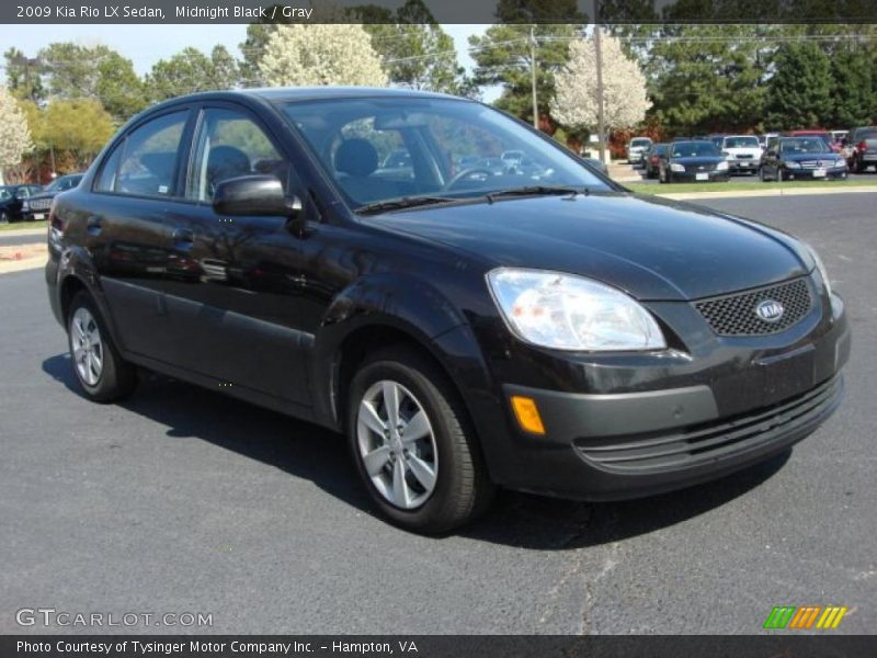 Midnight Black / Gray 2009 Kia Rio LX Sedan