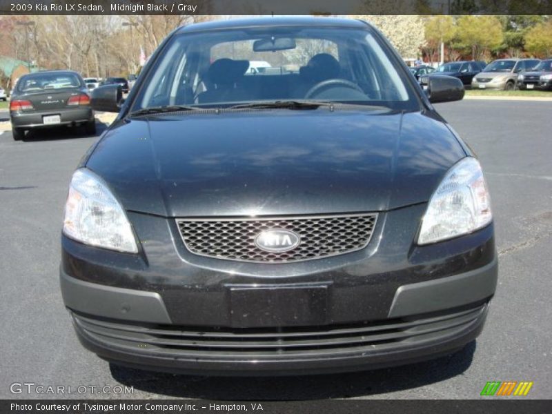 Midnight Black / Gray 2009 Kia Rio LX Sedan
