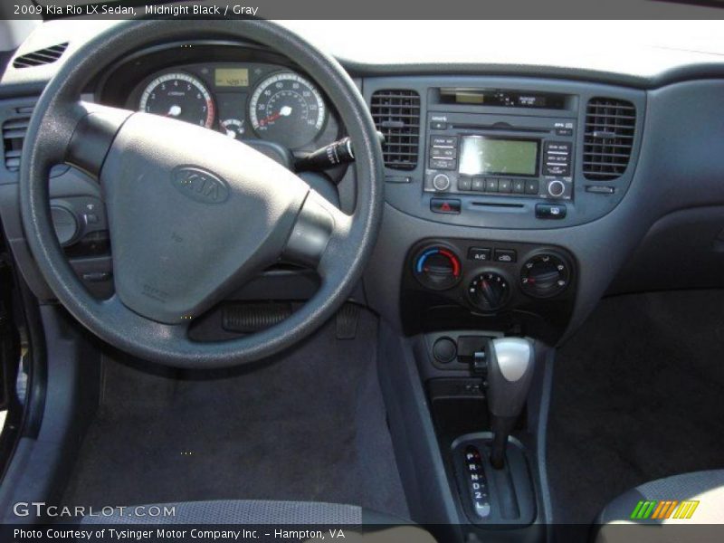 Midnight Black / Gray 2009 Kia Rio LX Sedan