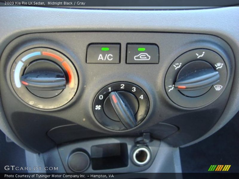 Midnight Black / Gray 2009 Kia Rio LX Sedan
