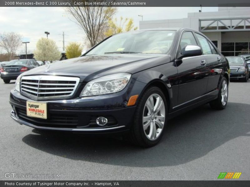 Capri Blue Metallic / Savanna/Cashmere 2008 Mercedes-Benz C 300 Luxury