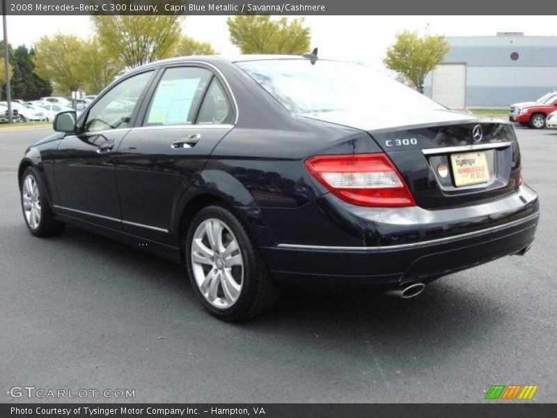 Capri Blue Metallic / Savanna/Cashmere 2008 Mercedes-Benz C 300 Luxury