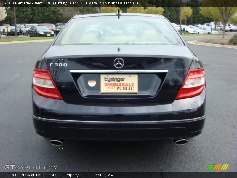 Capri Blue Metallic / Savanna/Cashmere 2008 Mercedes-Benz C 300 Luxury