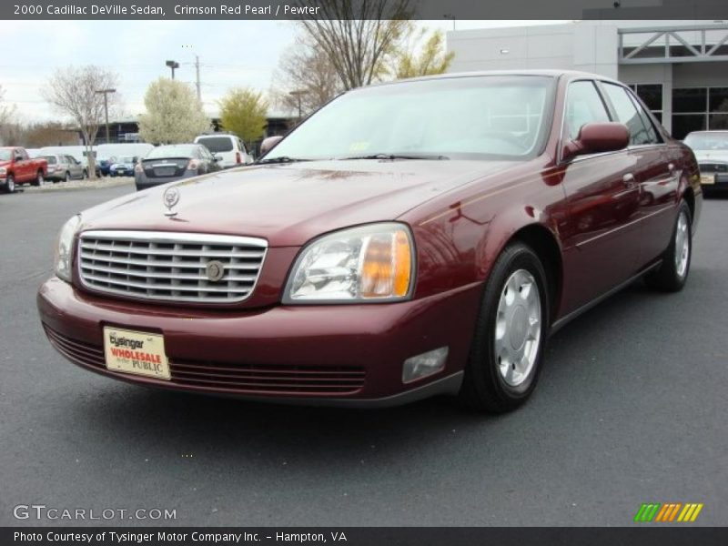 Crimson Red Pearl / Pewter 2000 Cadillac DeVille Sedan