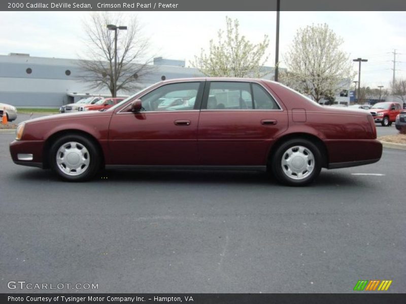 Crimson Red Pearl / Pewter 2000 Cadillac DeVille Sedan