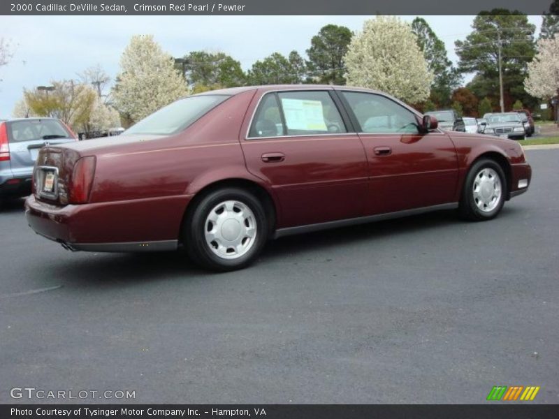 Crimson Red Pearl / Pewter 2000 Cadillac DeVille Sedan