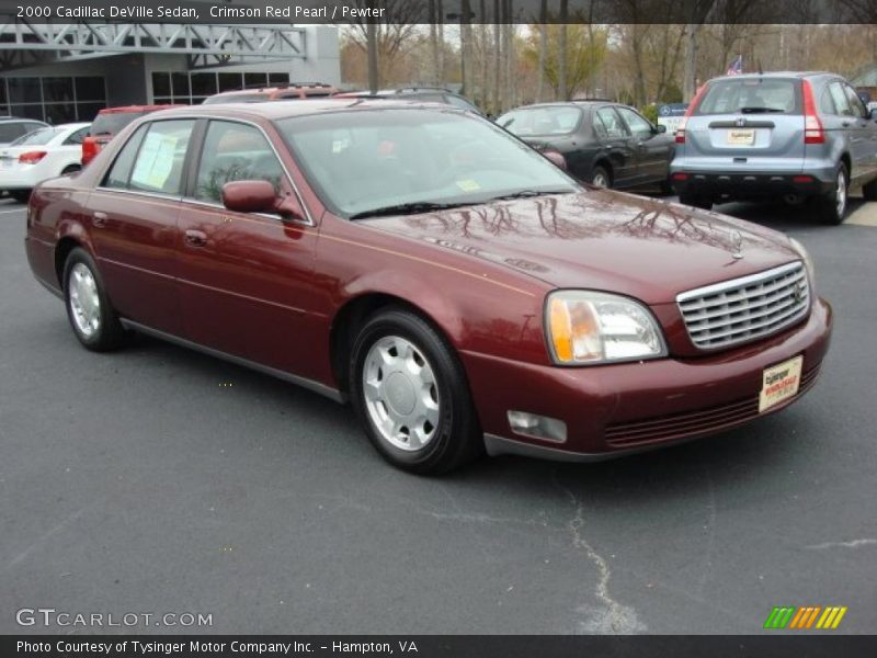 Crimson Red Pearl / Pewter 2000 Cadillac DeVille Sedan