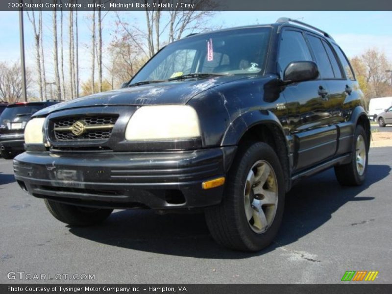 Midnight Black Metallic / Gray 2000 Suzuki Grand Vitara Limited