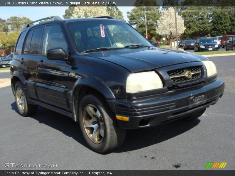 Midnight Black Metallic / Gray 2000 Suzuki Grand Vitara Limited