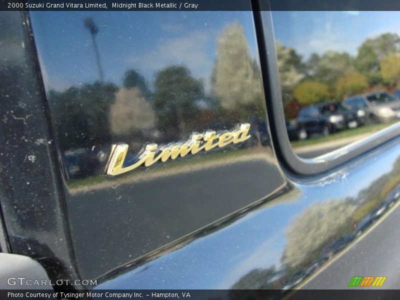 Midnight Black Metallic / Gray 2000 Suzuki Grand Vitara Limited