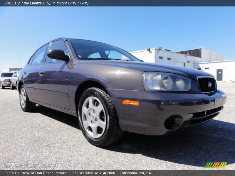 Midnight Gray / Gray 2001 Hyundai Elantra GLS