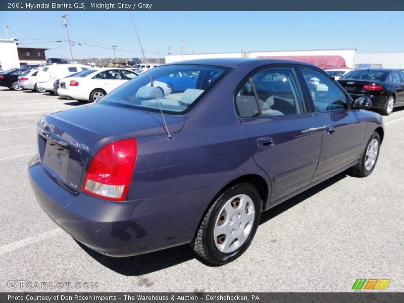 Midnight Gray / Gray 2001 Hyundai Elantra GLS