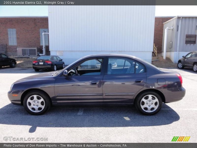 Midnight Gray / Gray 2001 Hyundai Elantra GLS