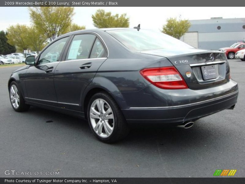Steel Grey Metallic / Black 2009 Mercedes-Benz C 300 Luxury