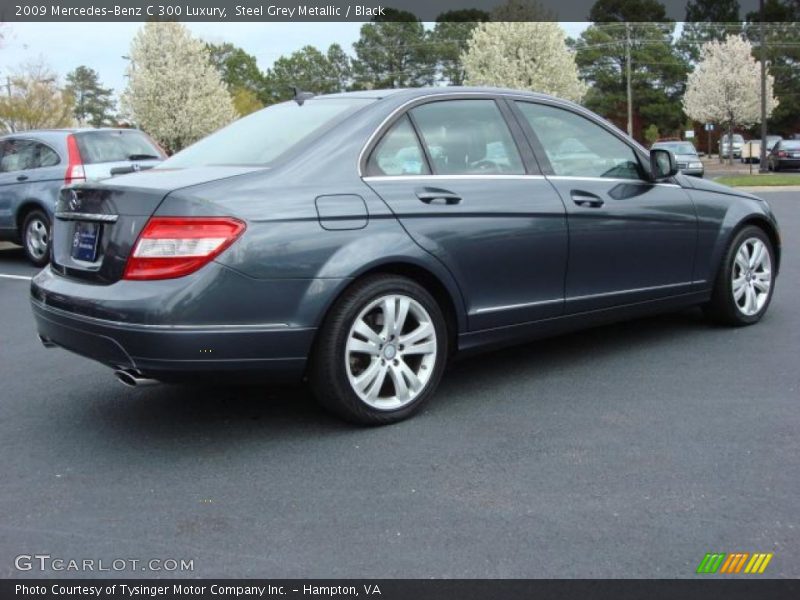 Steel Grey Metallic / Black 2009 Mercedes-Benz C 300 Luxury