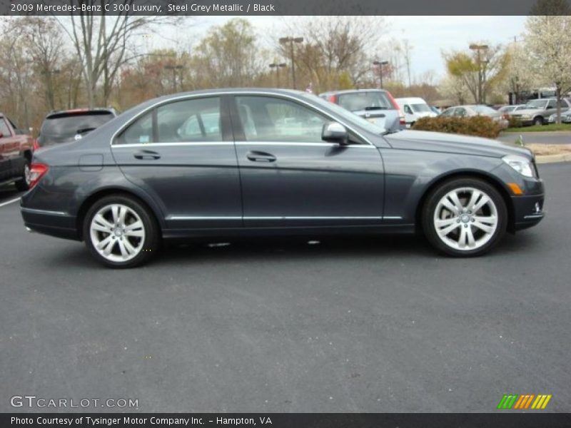 Steel Grey Metallic / Black 2009 Mercedes-Benz C 300 Luxury