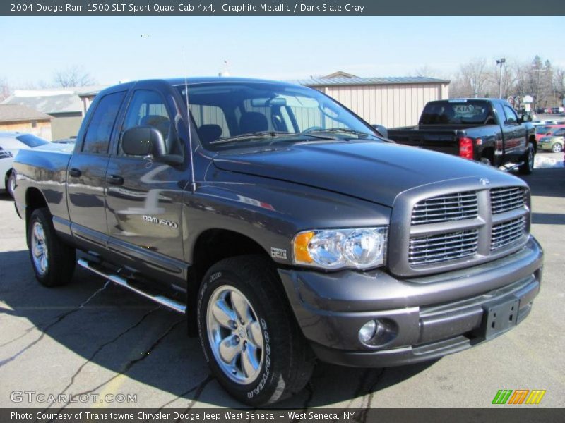 Graphite Metallic / Dark Slate Gray 2004 Dodge Ram 1500 SLT Sport Quad Cab 4x4