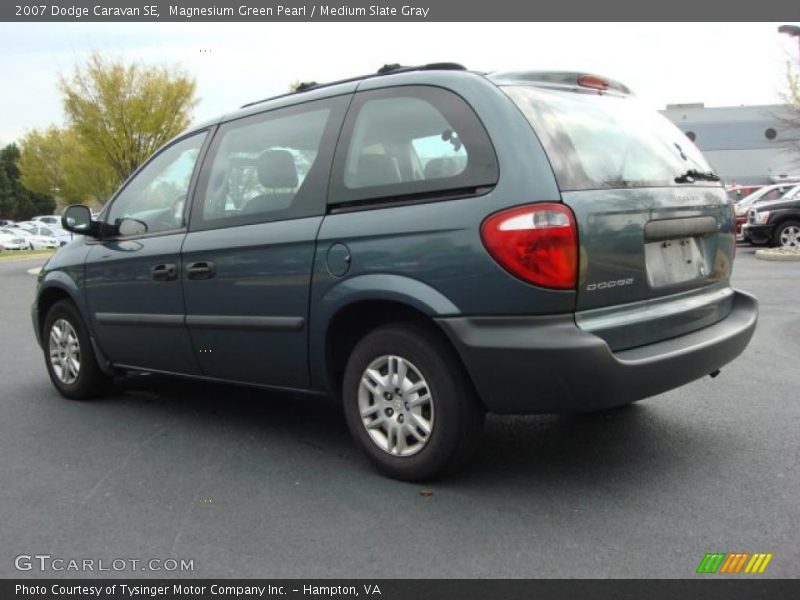 Magnesium Green Pearl / Medium Slate Gray 2007 Dodge Caravan SE