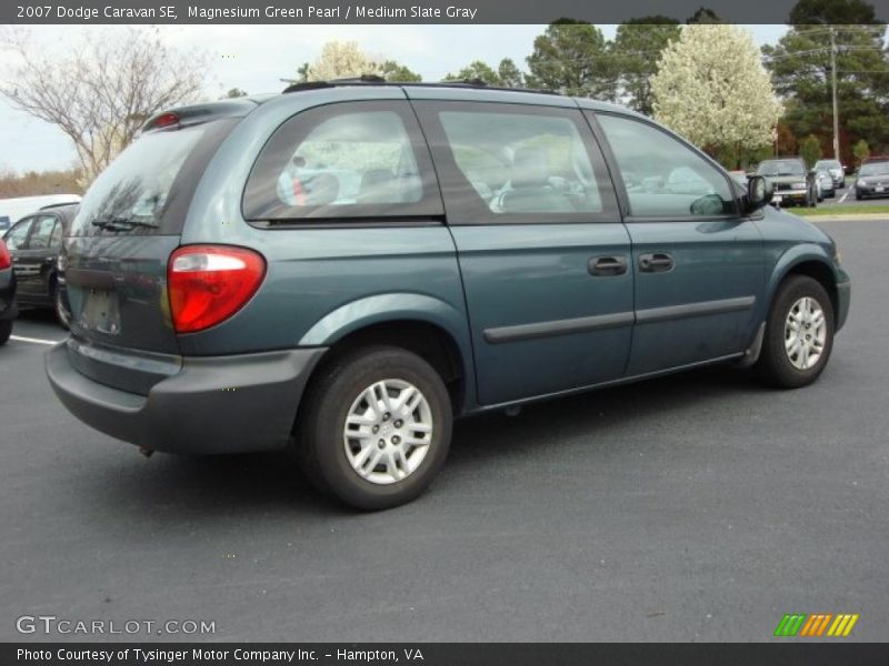 Magnesium Green Pearl / Medium Slate Gray 2007 Dodge Caravan SE
