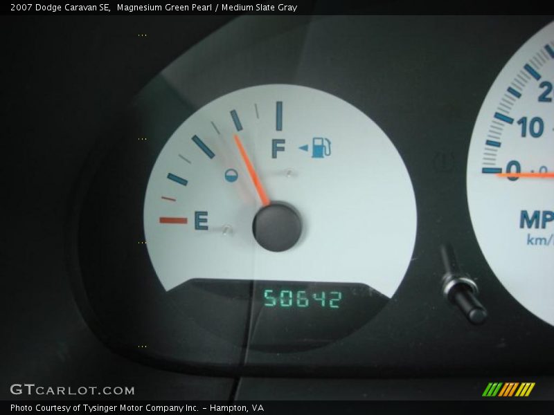 Magnesium Green Pearl / Medium Slate Gray 2007 Dodge Caravan SE