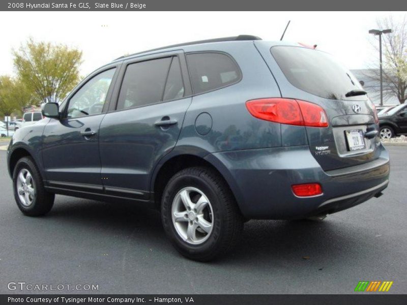 Slate Blue / Beige 2008 Hyundai Santa Fe GLS