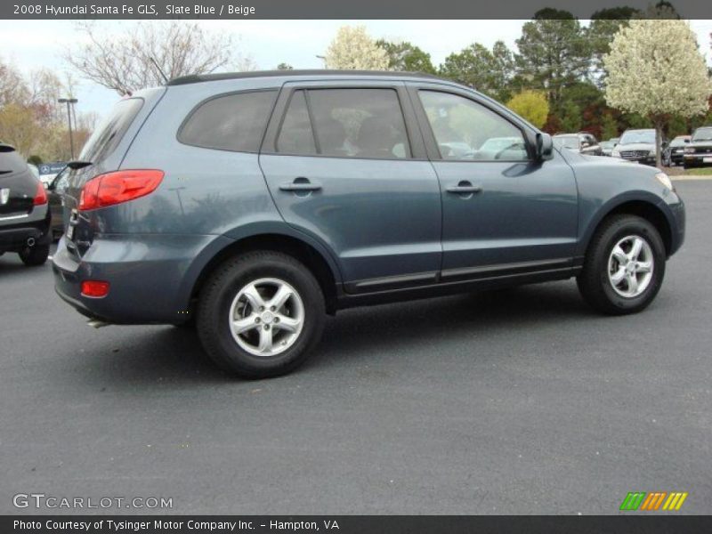 Slate Blue / Beige 2008 Hyundai Santa Fe GLS