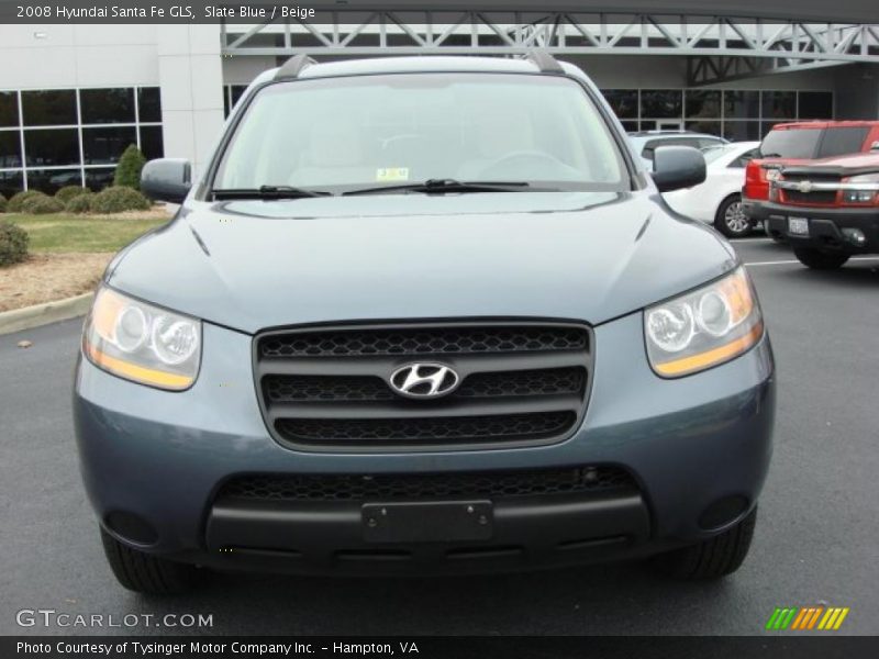 Slate Blue / Beige 2008 Hyundai Santa Fe GLS