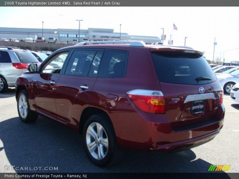 Salsa Red Pearl / Ash Gray 2008 Toyota Highlander Limited 4WD