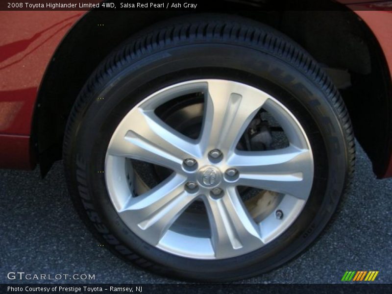 Salsa Red Pearl / Ash Gray 2008 Toyota Highlander Limited 4WD