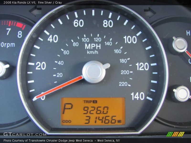 Fine Silver / Gray 2008 Kia Rondo LX V6