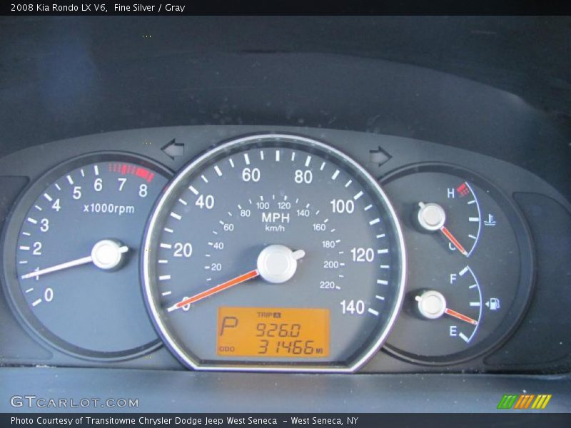 Fine Silver / Gray 2008 Kia Rondo LX V6