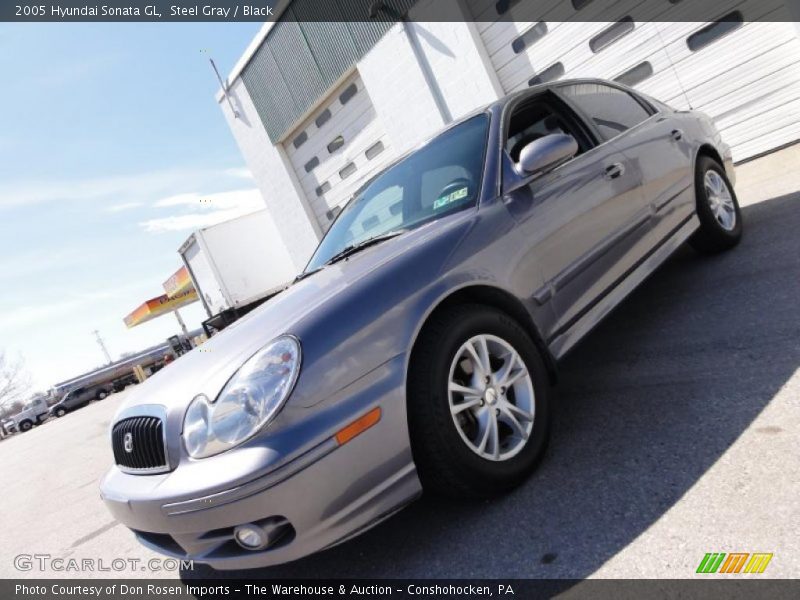 Steel Gray / Black 2005 Hyundai Sonata GL