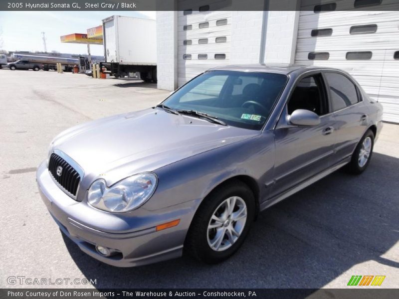 Steel Gray / Black 2005 Hyundai Sonata GL
