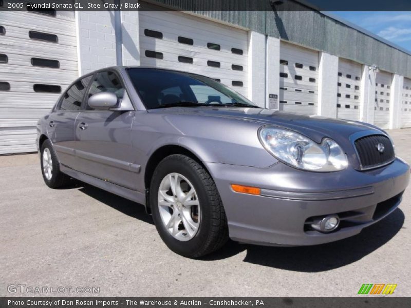 Steel Gray / Black 2005 Hyundai Sonata GL