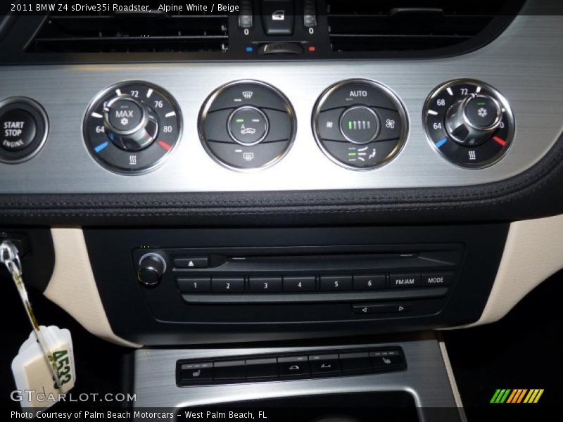 Controls of 2011 Z4 sDrive35i Roadster