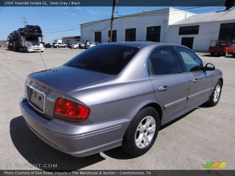 Steel Gray / Black 2005 Hyundai Sonata GL