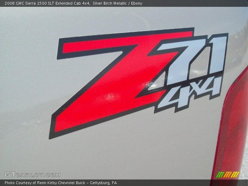 Silver Birch Metallic / Ebony 2008 GMC Sierra 1500 SLT Extended Cab 4x4