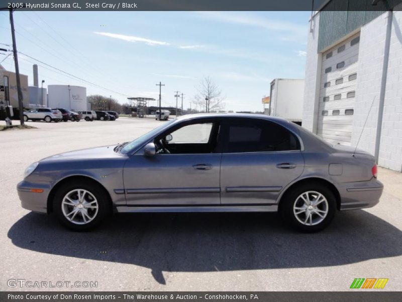 Steel Gray / Black 2005 Hyundai Sonata GL