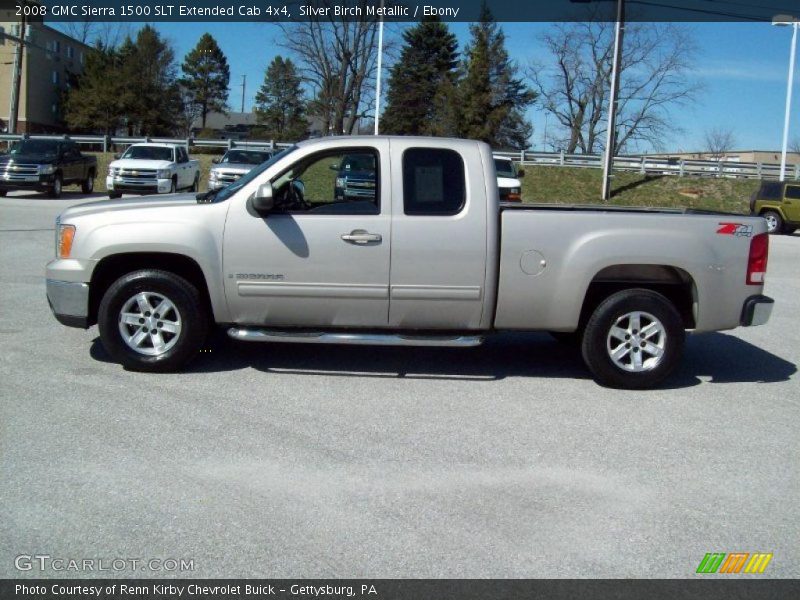 Silver Birch Metallic / Ebony 2008 GMC Sierra 1500 SLT Extended Cab 4x4