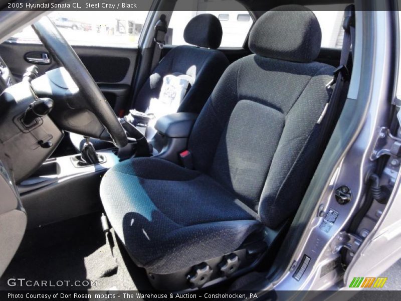 Steel Gray / Black 2005 Hyundai Sonata GL