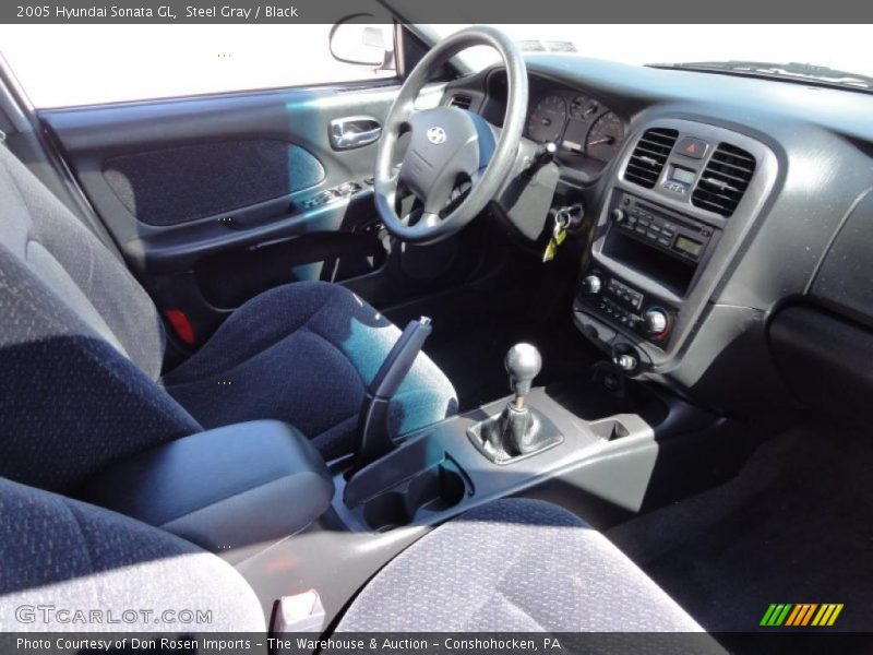 Steel Gray / Black 2005 Hyundai Sonata GL