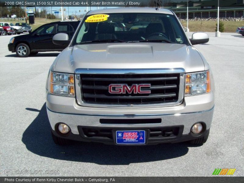 Silver Birch Metallic / Ebony 2008 GMC Sierra 1500 SLT Extended Cab 4x4
