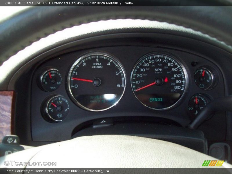 Silver Birch Metallic / Ebony 2008 GMC Sierra 1500 SLT Extended Cab 4x4